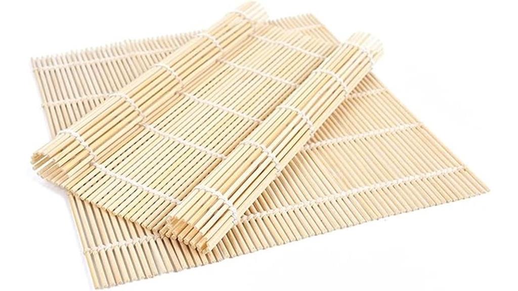 two bamboo sushi sets
