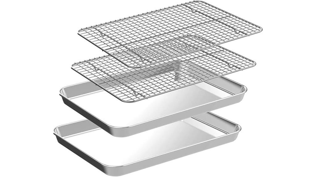 two pans and racks
