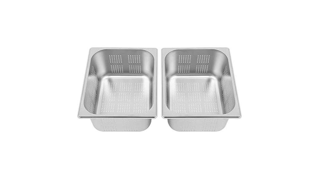 two piece stainless steel pans