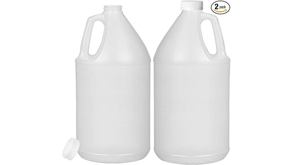 two reusable gallon jugs