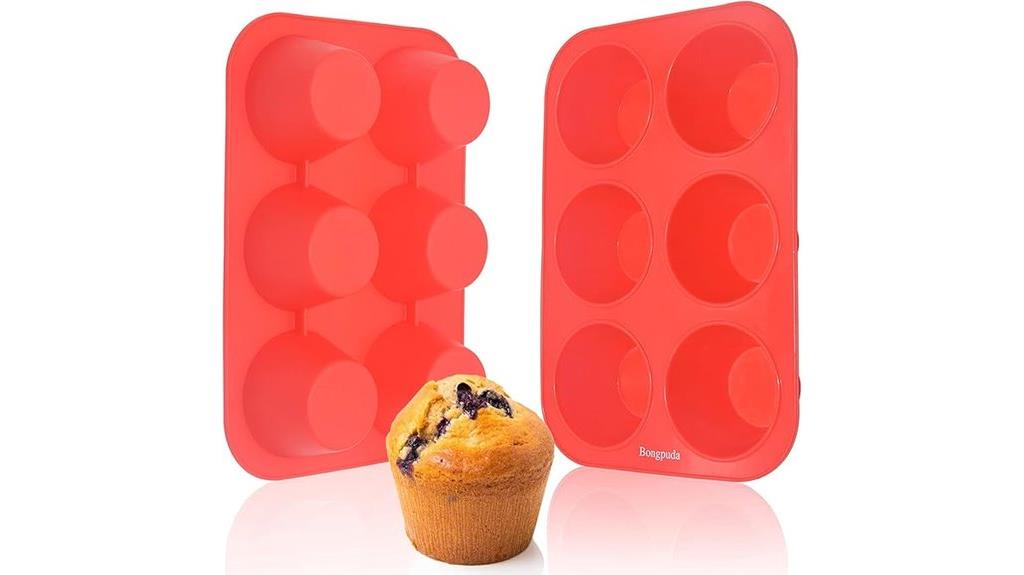 two silicone muffin pans