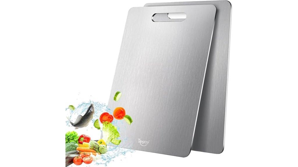 two titanium cutting boards