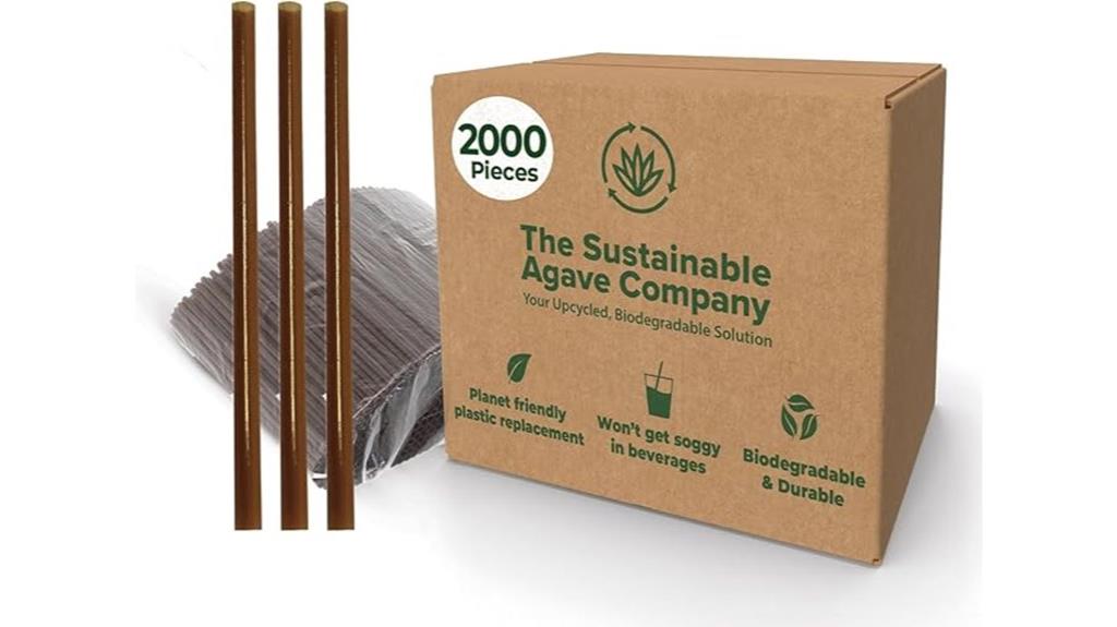 unwrapped jumbo agave straws