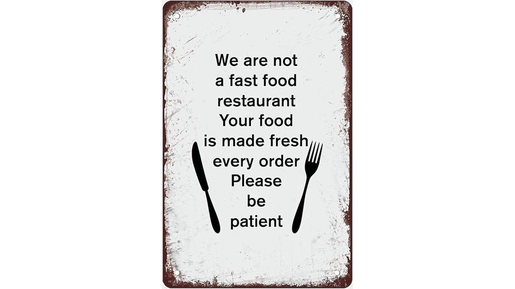 vintage metal wall sign