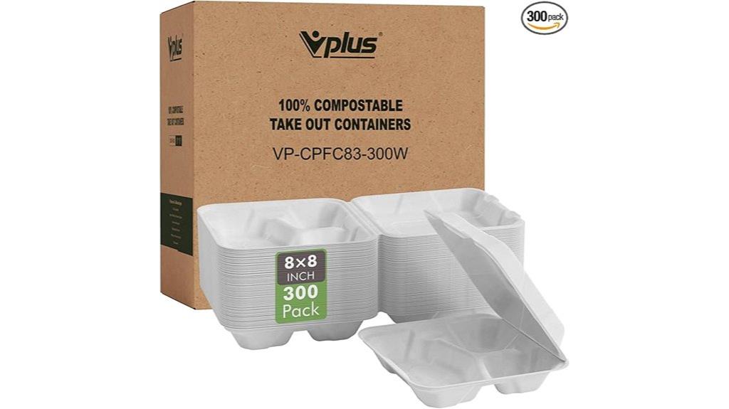 vplus 300 compostable containers