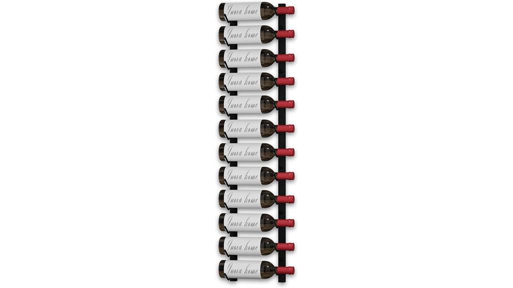 wall mounted 12 bottle wine rack