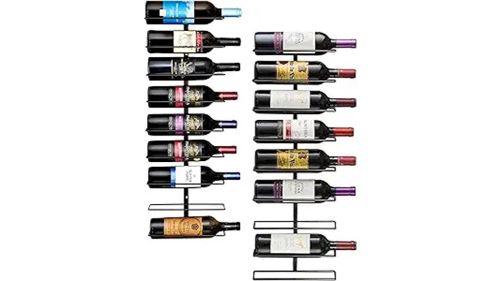 wall mounted wine bottle rack