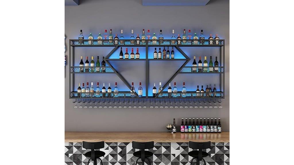 wall mounted wine storage