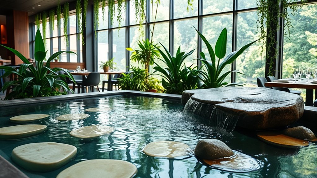 water features create calming ambiance