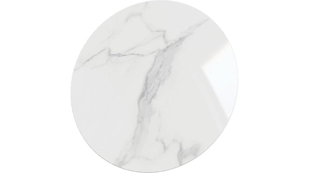 white sintered stone table