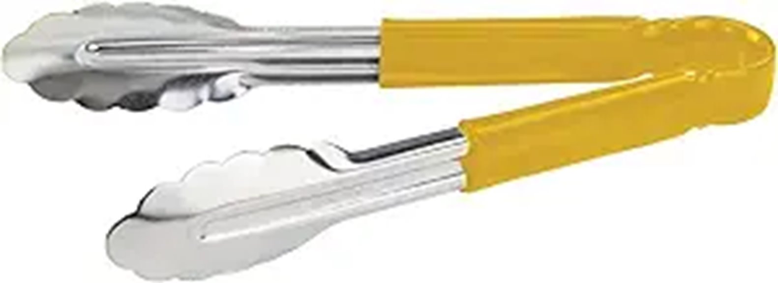 winco yellow stainless tongs