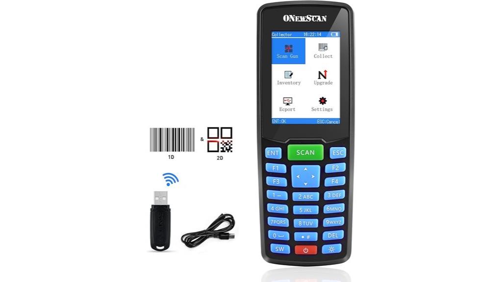 wireless barcode scanner screen