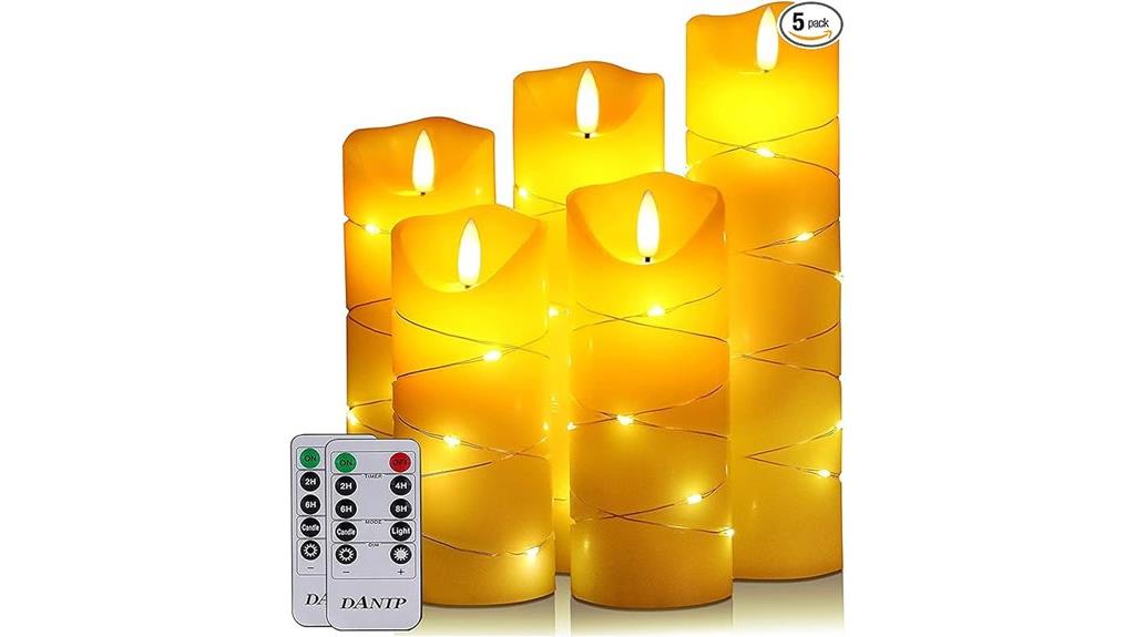wireless candle string lights