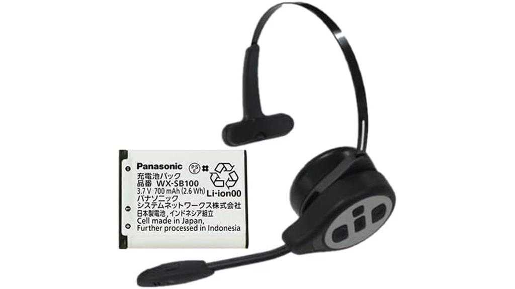 wireless headset with battery