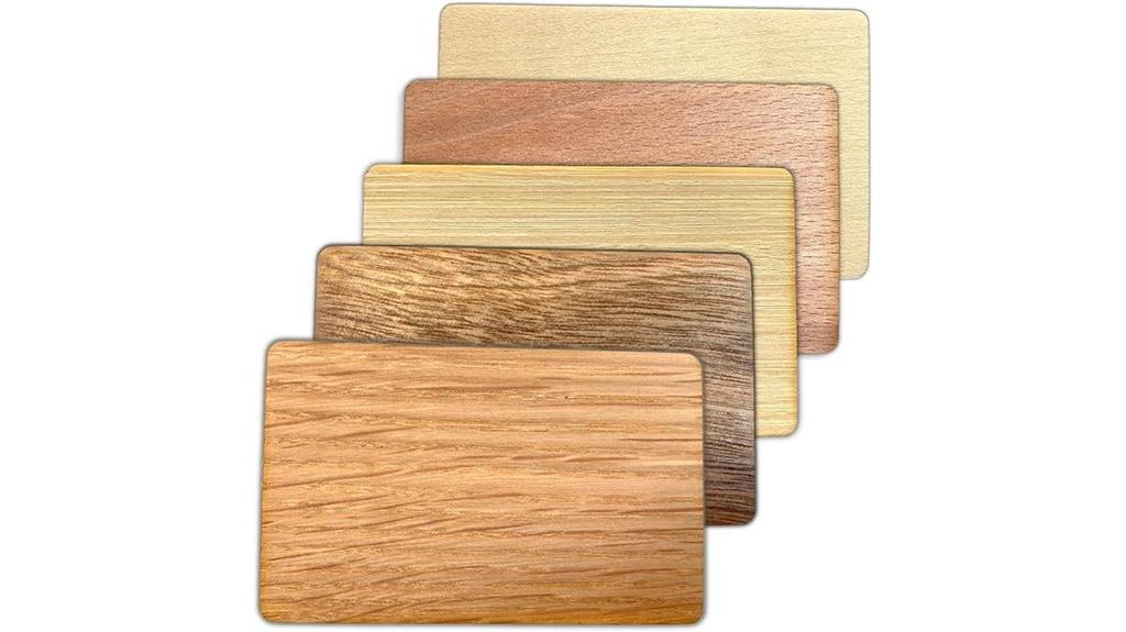 wooden nfc card set