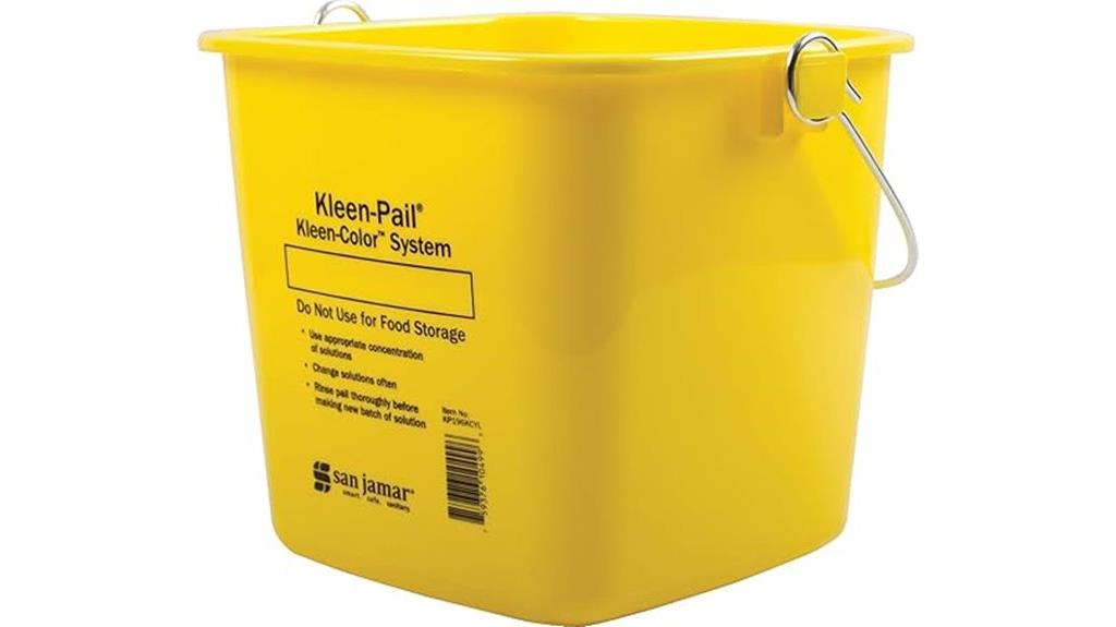 yellow 6 quart cleaning bucket