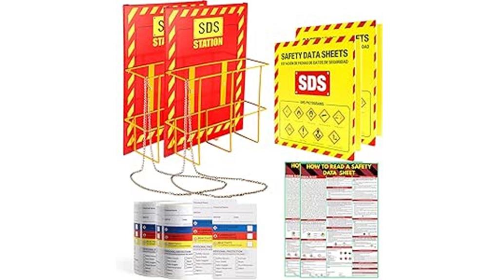 yellow msds binder set