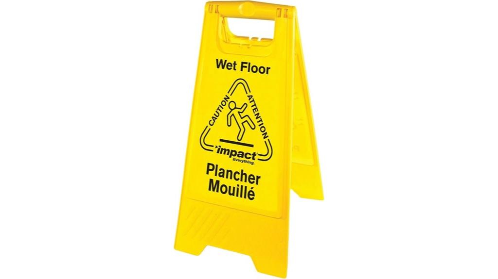 yellow wet floor sign