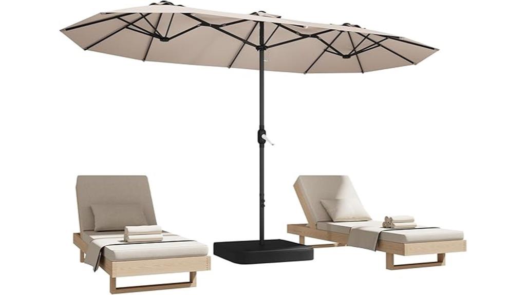 15 foot double sided umbrella