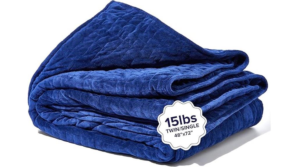15 pound navy blanket