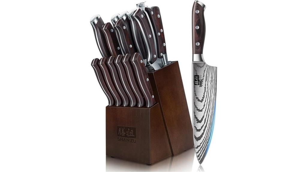 16 piece knife block set