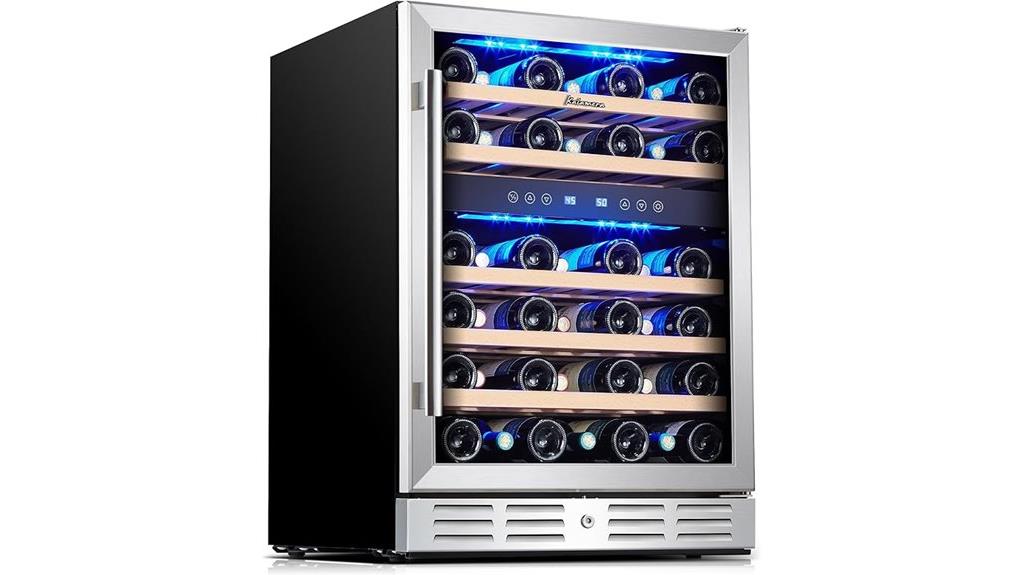 24 inch 46 bottle wine cooler