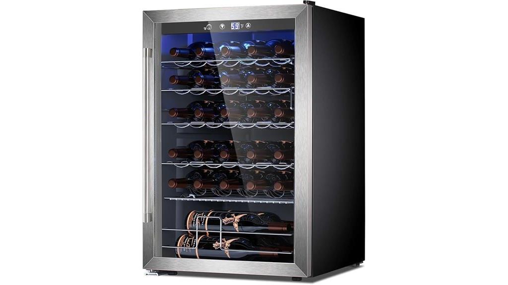 37 bottle freestanding wine cooler
