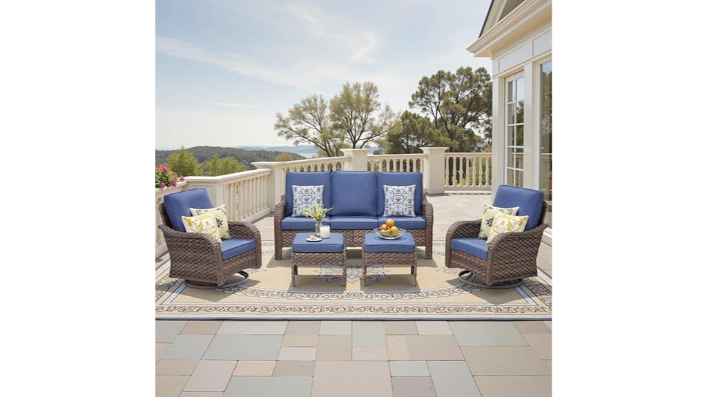 5 piece all weather wicker