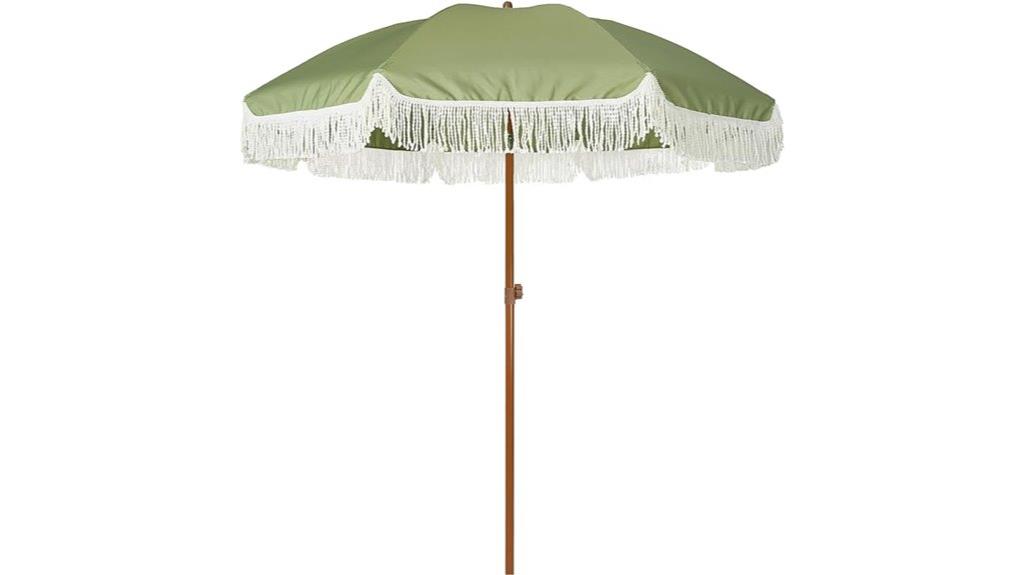 7ft fringe patio umbrella
