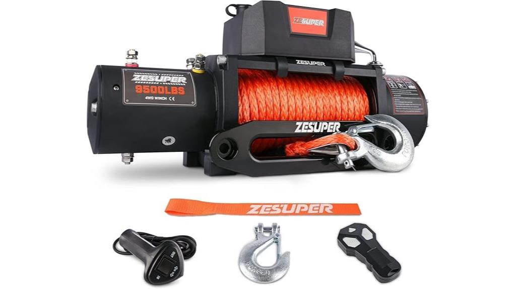 9500 lb wireless electric winch