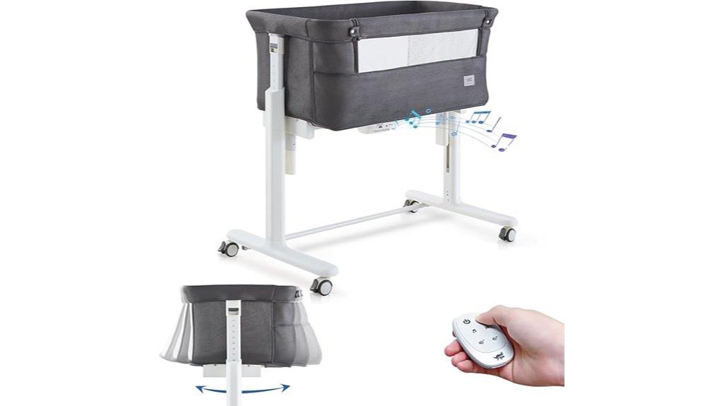 adjustable wheeled baby bassinet