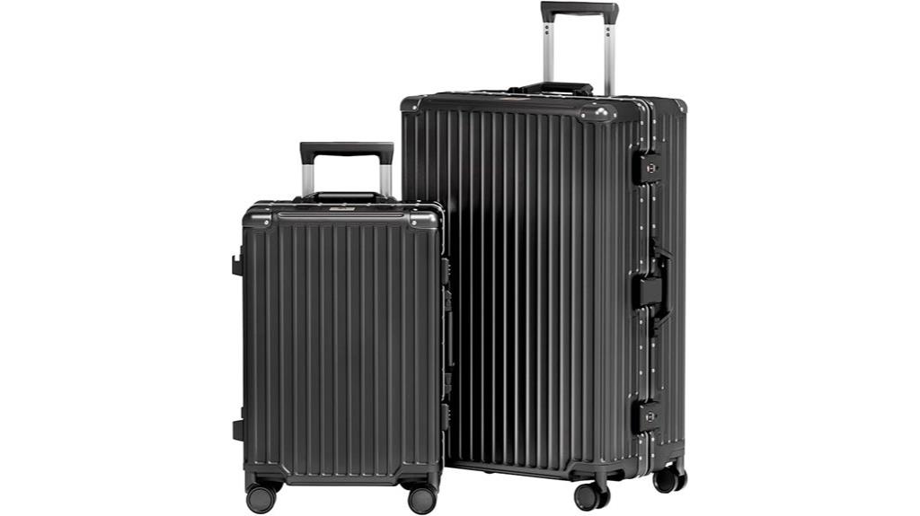 aluminum luggage with tsa