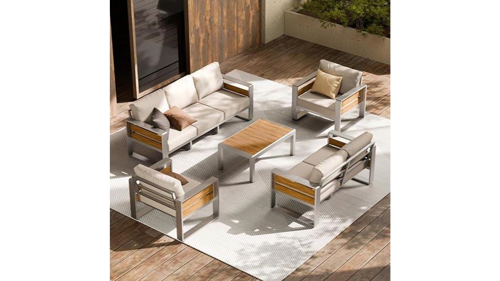 aluminum patio conversation set