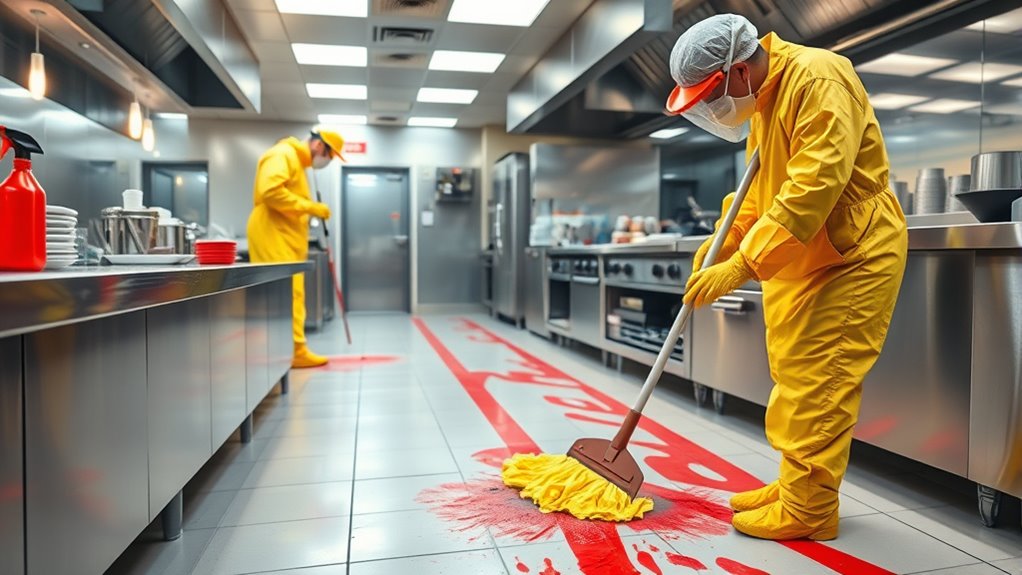 bloodborne pathogen cleanup procedures