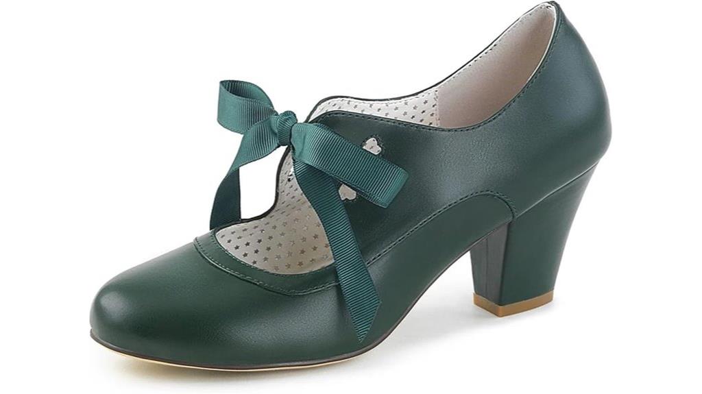 chunky mary jane pumps