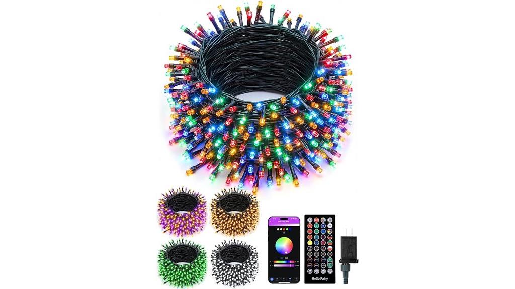 colorful rgb christmas tree lights