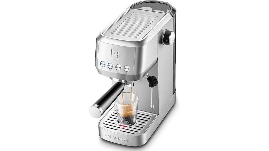 compact espresso machine with steam