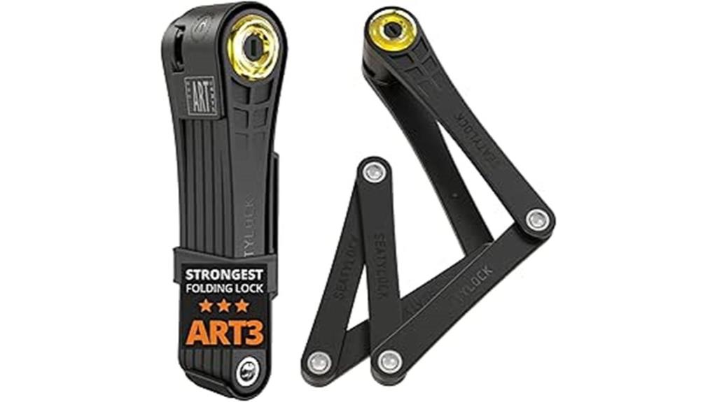 compact secure folding lock