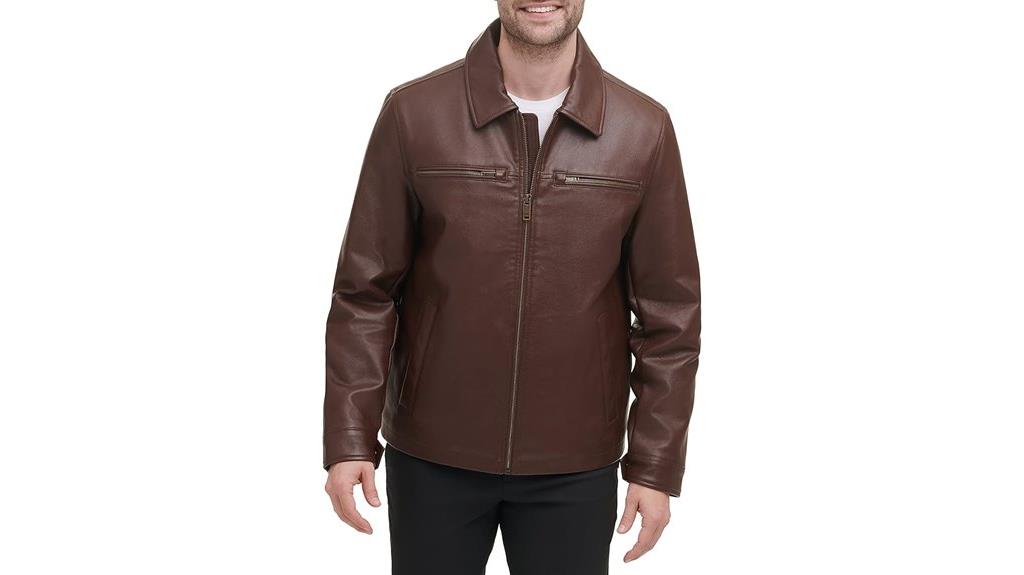 dockers men s faux leather jacket