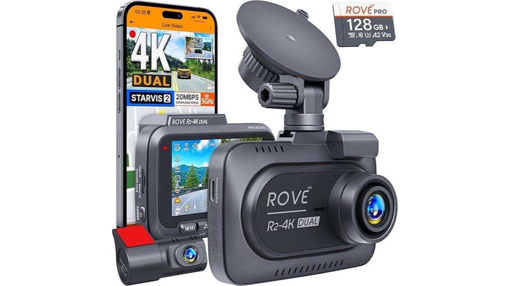 dual dash cam with card