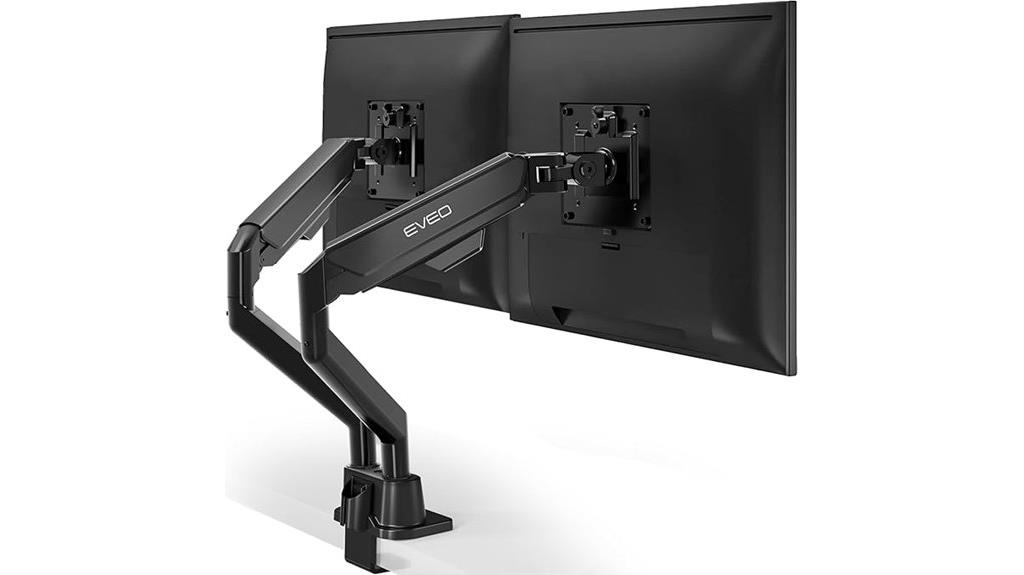 dual monitor mount setup