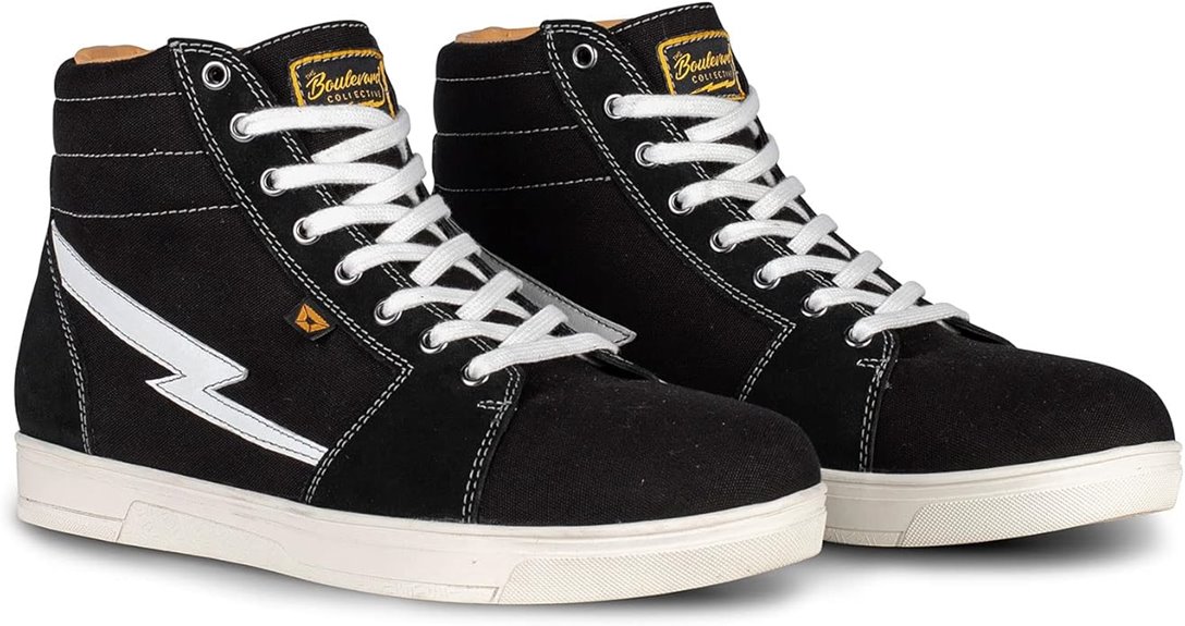 durable canvas motorcycle shoes