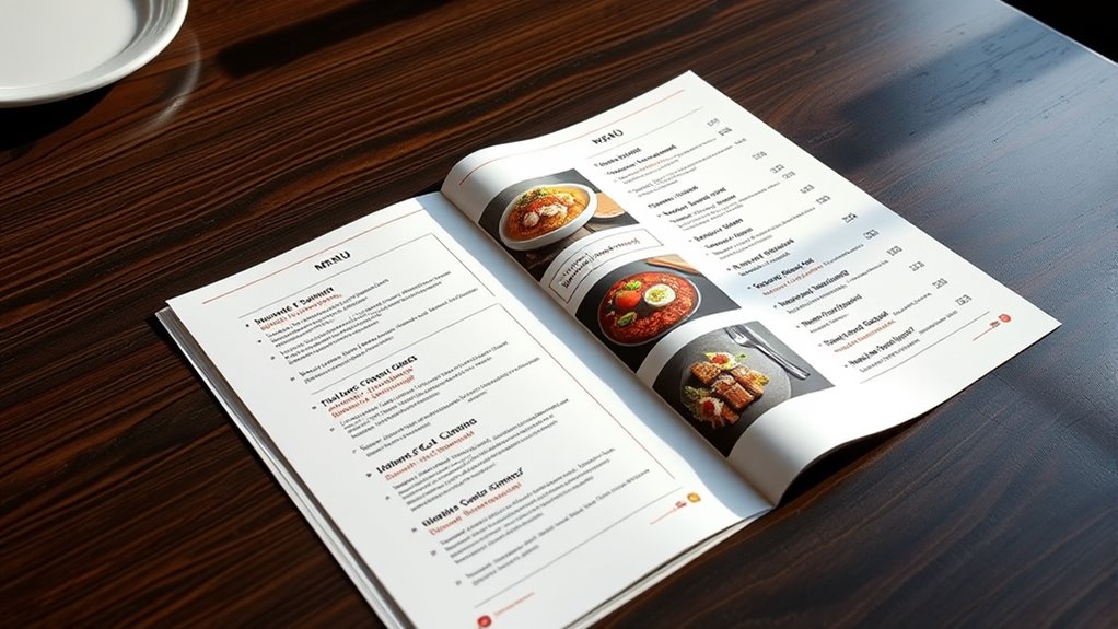 effective menu design principles