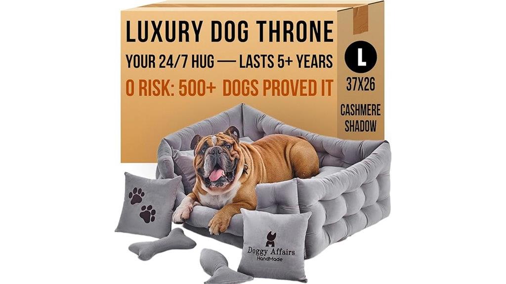 elegant handcrafted velvet dog bed