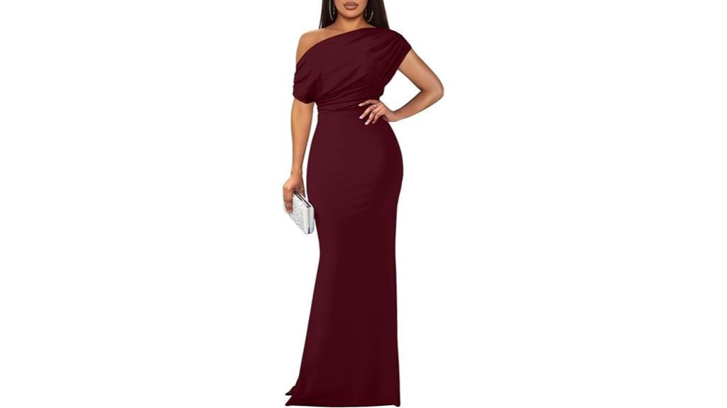 elegant sleeveless off shoulder dress
