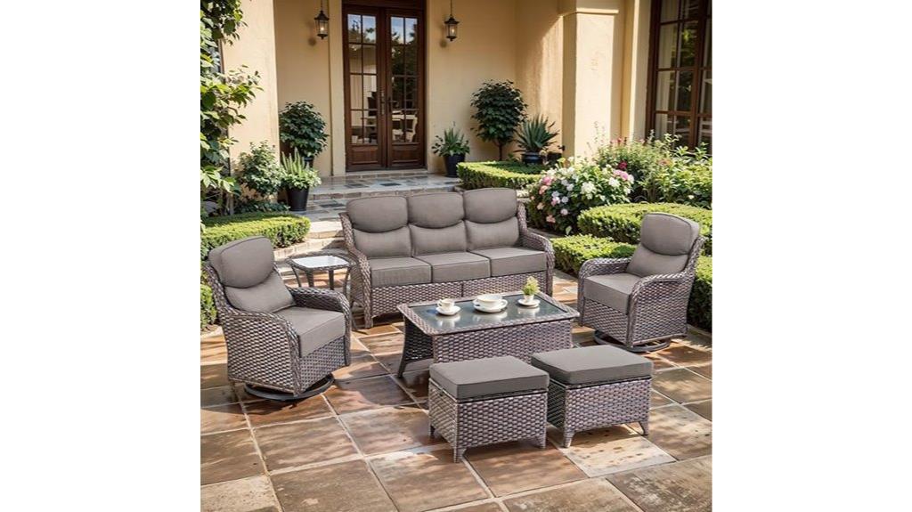 elegant swivel outdoor seating