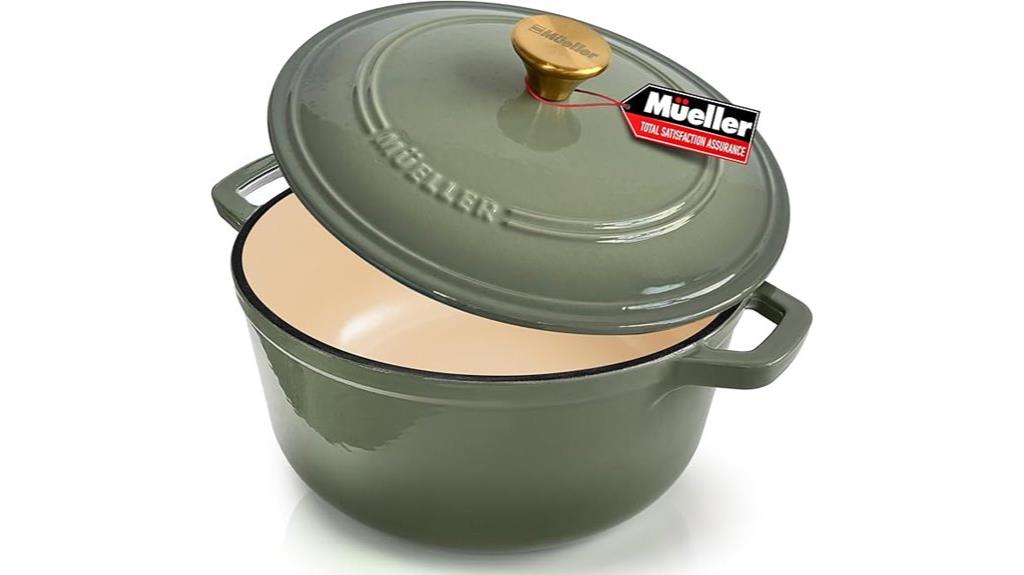 enameled 6 quart cast iron