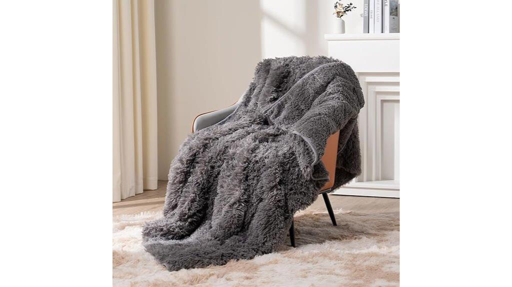 faux fur weighted blanket