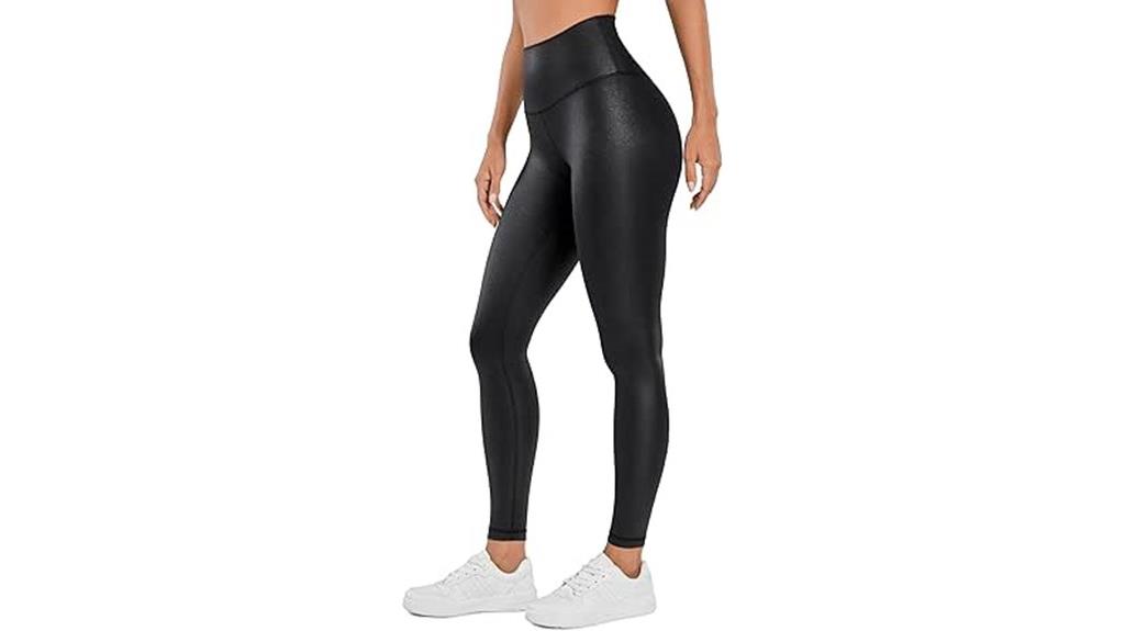 faux leather high waisted leggings