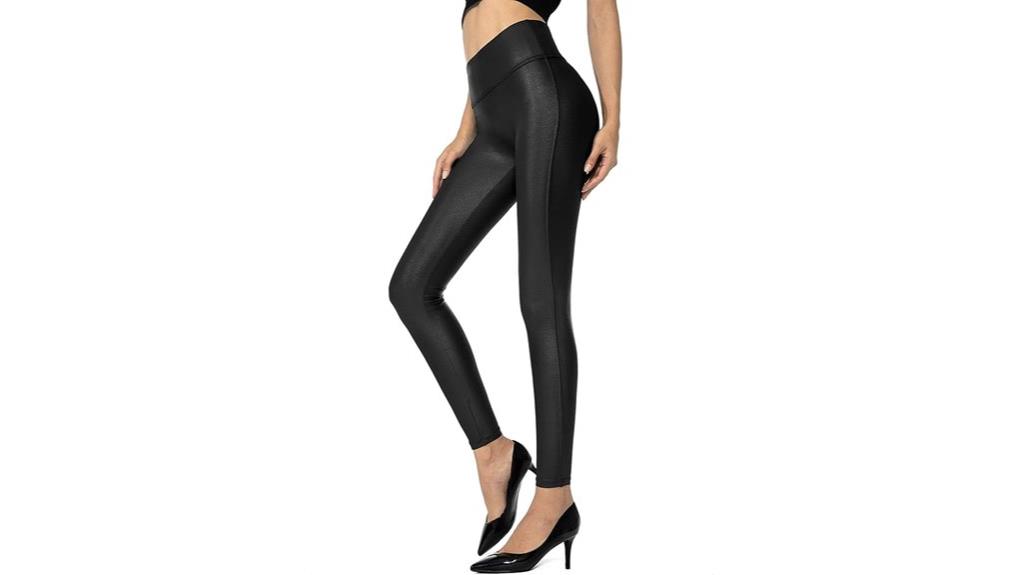 faux leather high waisted leggings
